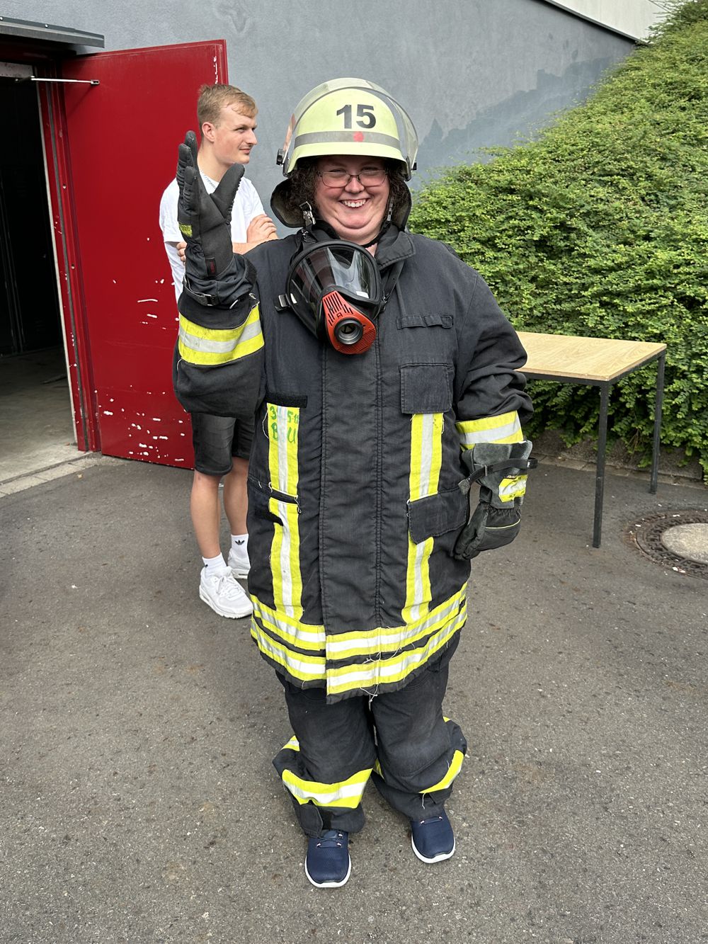 in schutzkleidung